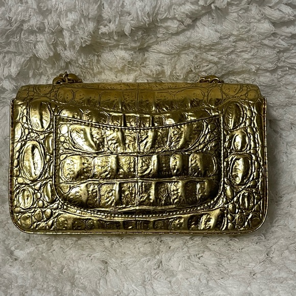 CHANEL Gold Embossed Croc Mini Flap Bag - Picture 3 of 16